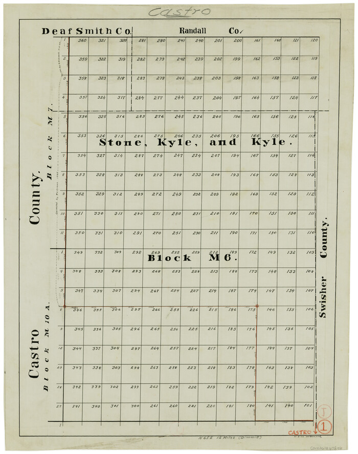 67896, Castro County Working Sketch 1, General Map Collection
