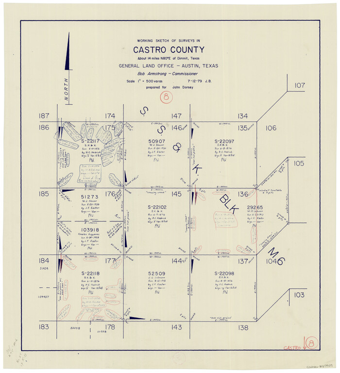 67903, Castro County Working Sketch 8, General Map Collection
