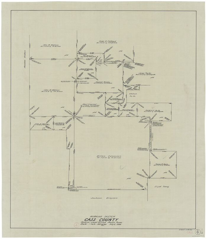 67907, Cass County Working Sketch 4, General Map Collection
