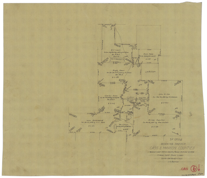 67909, Cass County Working Sketch 6, General Map Collection
