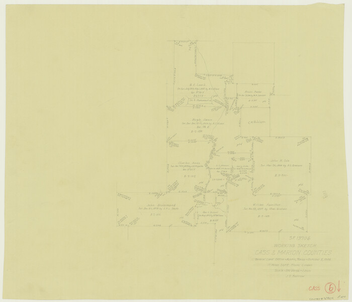 67909, Cass County Working Sketch 6, General Map Collection