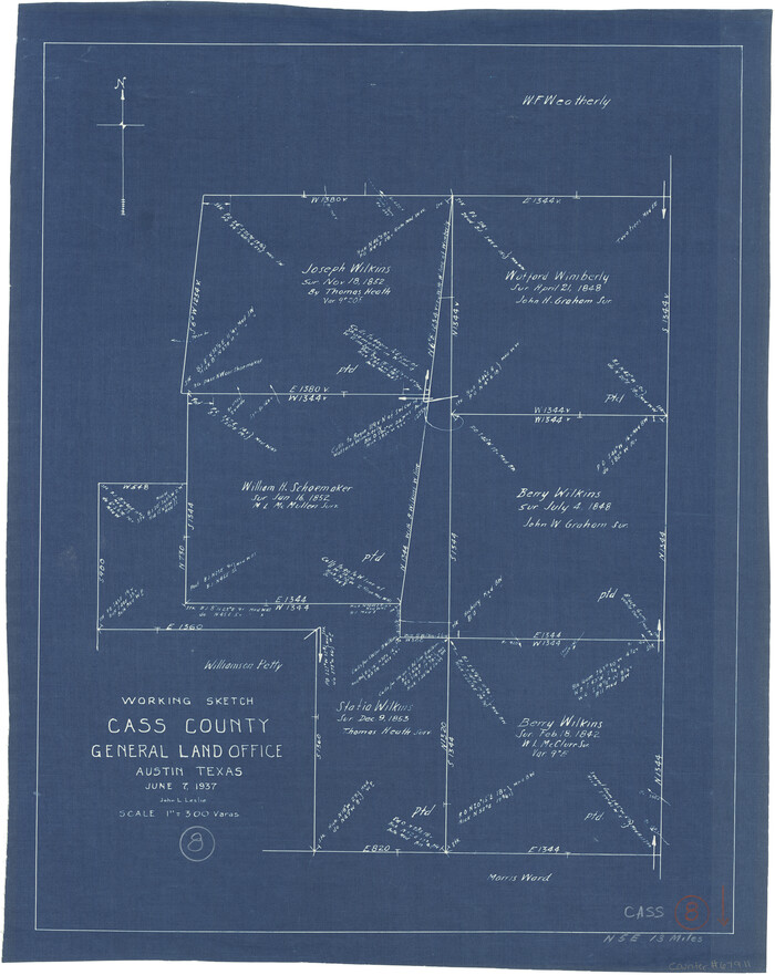 67911, Cass County Working Sketch 8, General Map Collection
