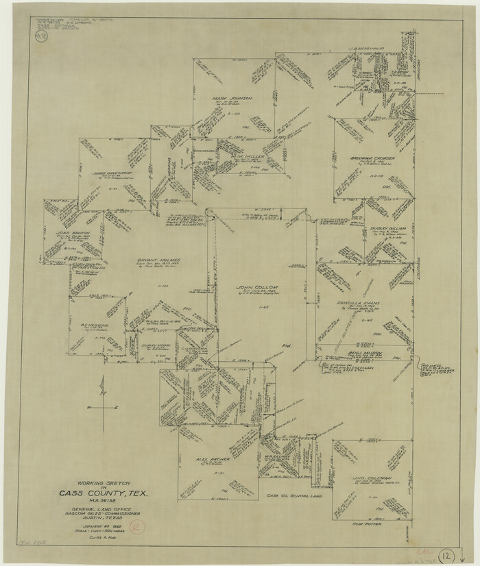 67915, Cass County Working Sketch 12, General Map Collection