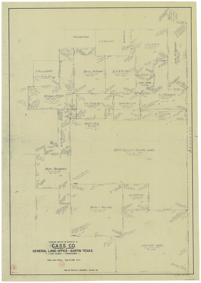 67917, Cass County Working Sketch 14, General Map Collection

