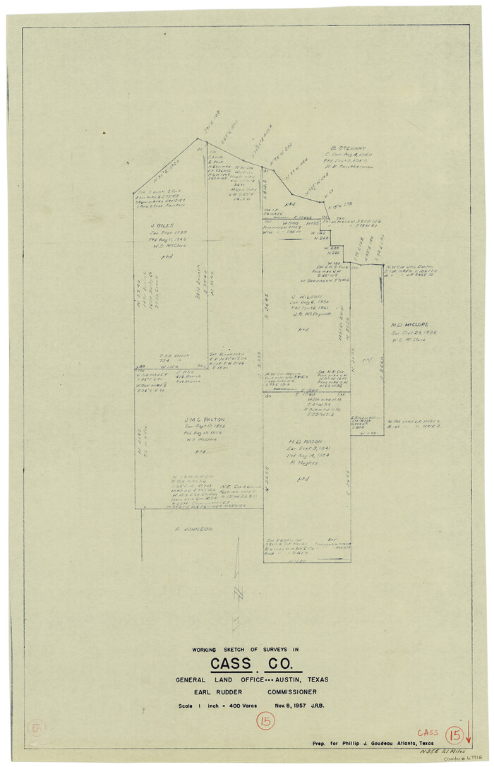 67918, Cass County Working Sketch 15, General Map Collection
