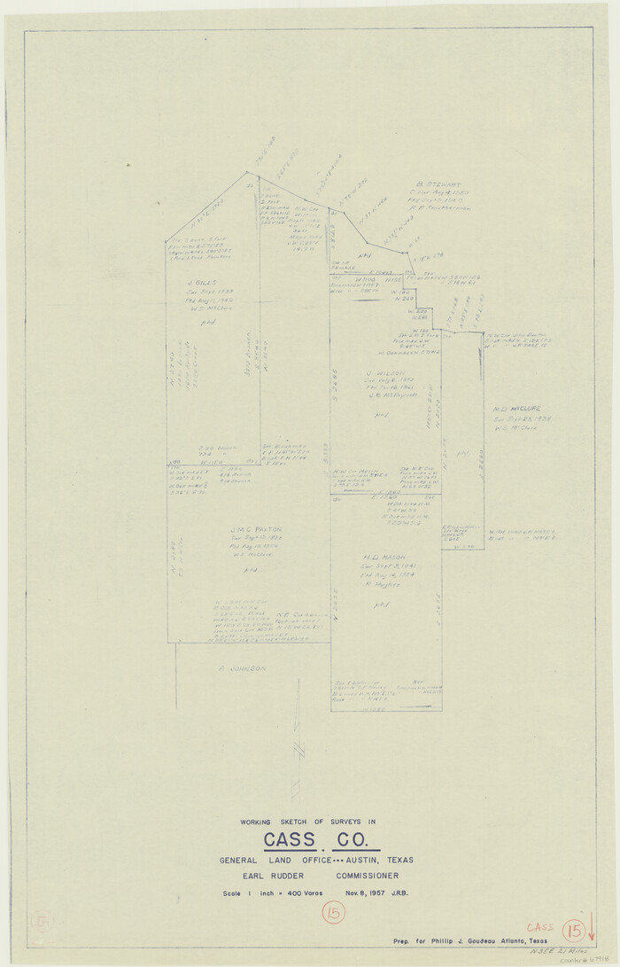 67918, Cass County Working Sketch 15, General Map Collection