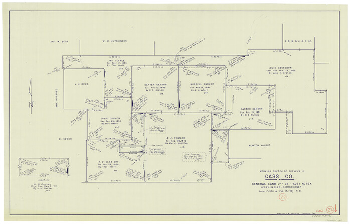 67925, Cass County Working Sketch 22, General Map Collection