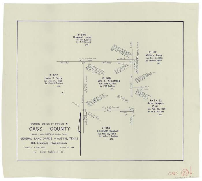 67930, Cass County Working Sketch 27, General Map Collection
