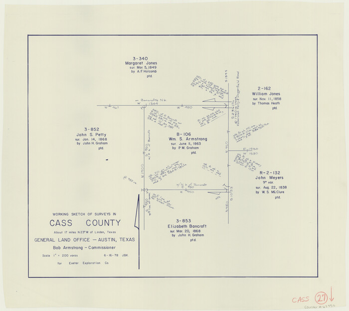 67930, Cass County Working Sketch 27, General Map Collection