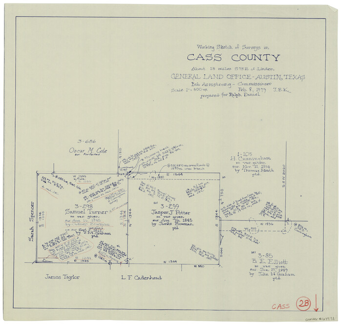 67931, Cass County Working Sketch 28, General Map Collection