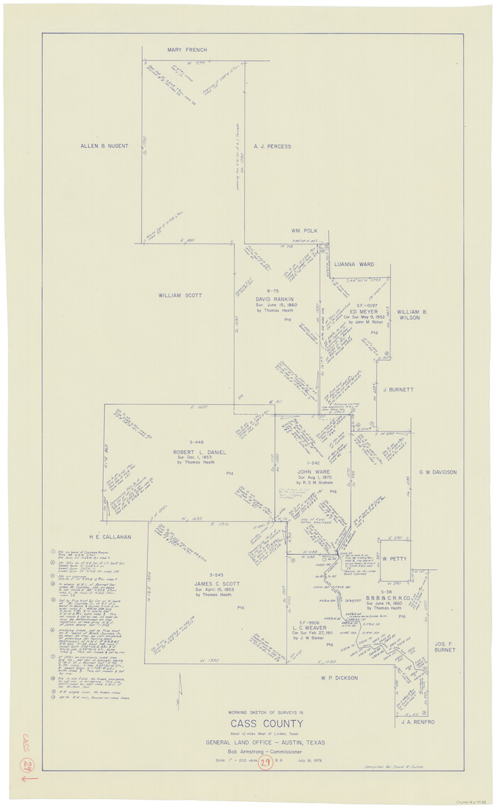 67932, Cass County Working Sketch 29, General Map Collection