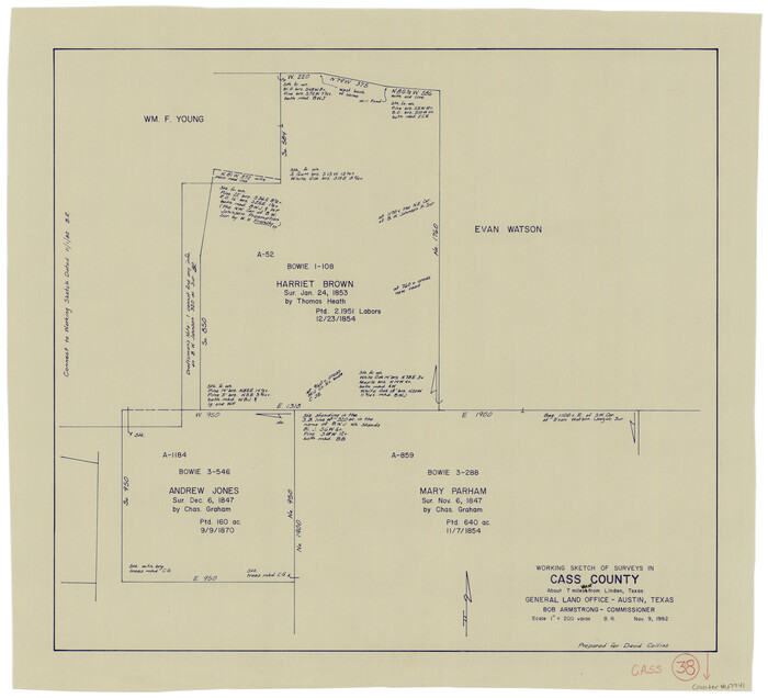 67941, Cass County Working Sketch 38, General Map Collection