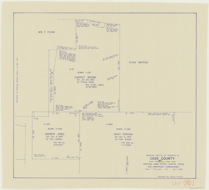 67941, Cass County Working Sketch 38, General Map Collection