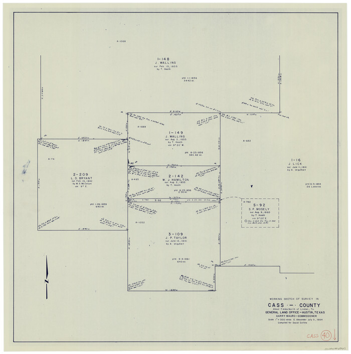 67943, Cass County Working Sketch 40, General Map Collection