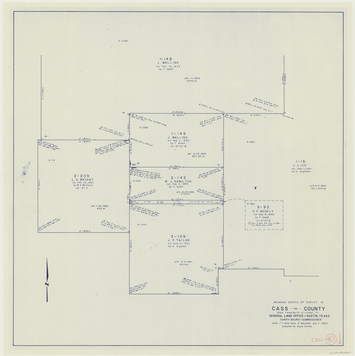 67943, Cass County Working Sketch 40, General Map Collection