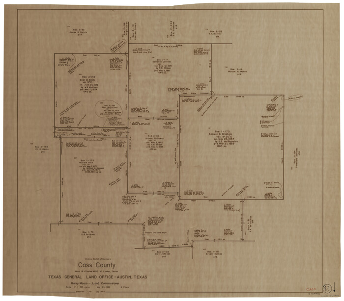 67946, Cass County Working Sketch 43, General Map Collection