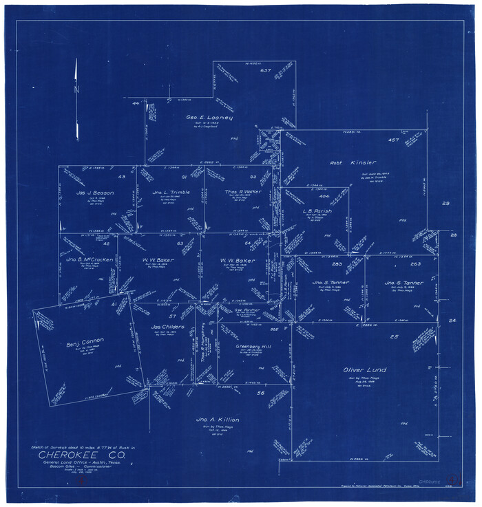 67959, Cherokee County Working Sketch 4, General Map Collection
