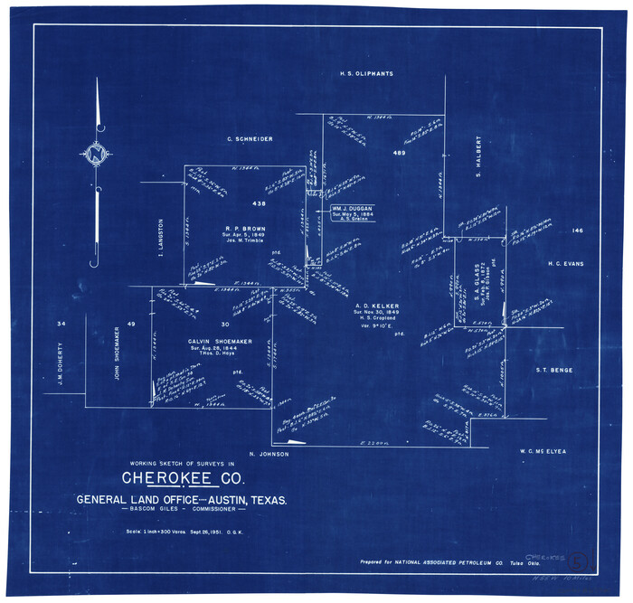 67960, Cherokee County Working Sketch 5, General Map Collection
