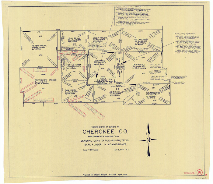 67970, Cherokee County Working Sketch 15, General Map Collection