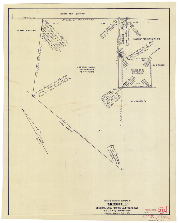67977, Cherokee County Working Sketch 22, General Map Collection