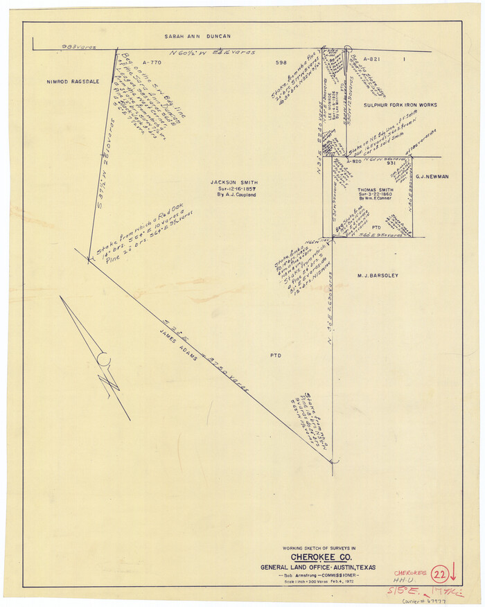 67977, Cherokee County Working Sketch 22, General Map Collection