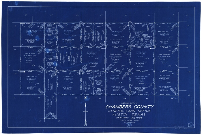67988, Chambers County Working Sketch 5, General Map Collection
