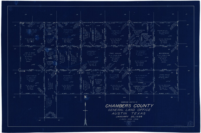 67988, Chambers County Working Sketch 5, General Map Collection