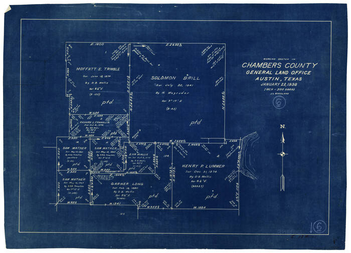 67989, Chambers County Working Sketch 6, General Map Collection
