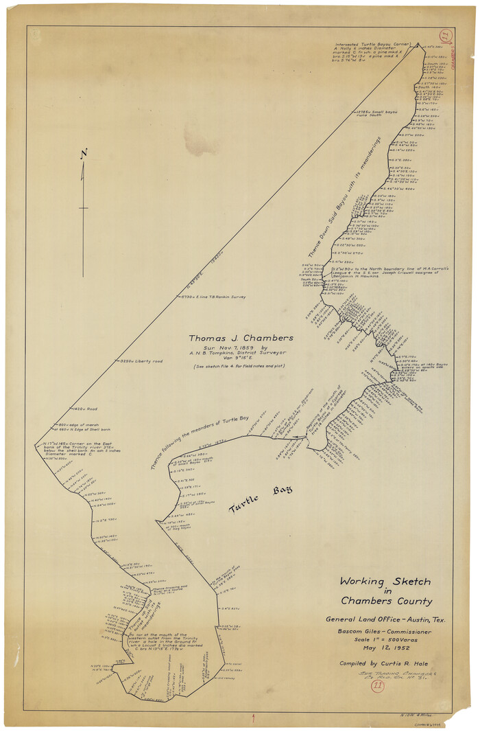 67994, Chambers County Working Sketch 11, General Map Collection
