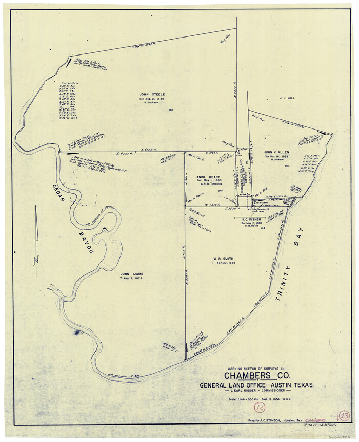 67996, Chambers County Working Sketch 13, General Map Collection
