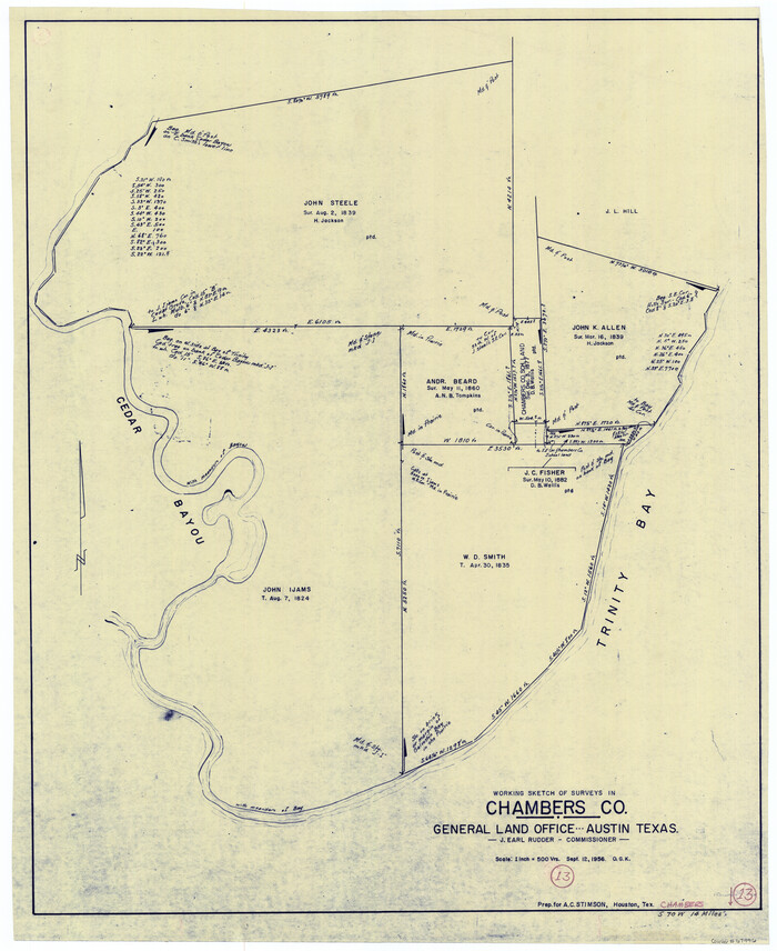 67996, Chambers County Working Sketch 13, General Map Collection