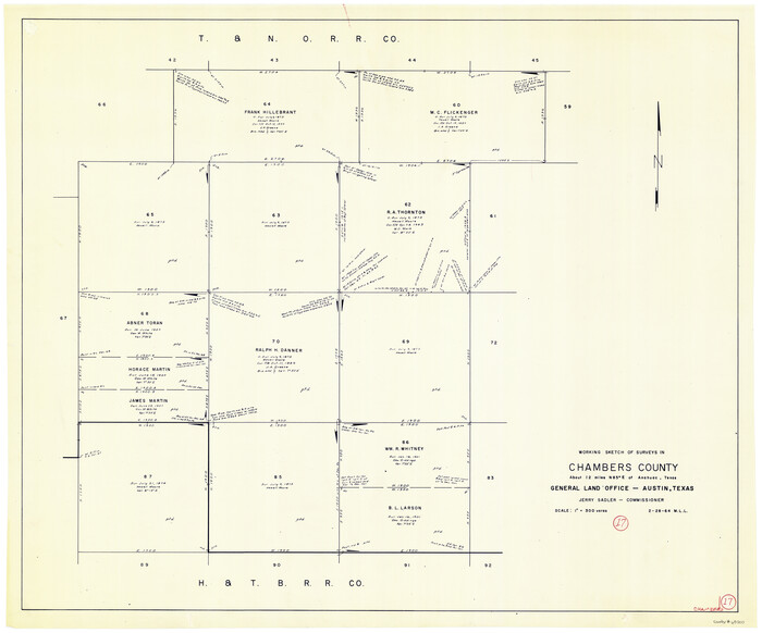 68000, Chambers County Working Sketch 17, General Map Collection
