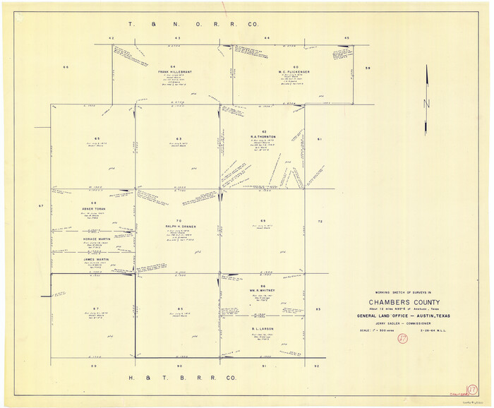 68000, Chambers County Working Sketch 17, General Map Collection