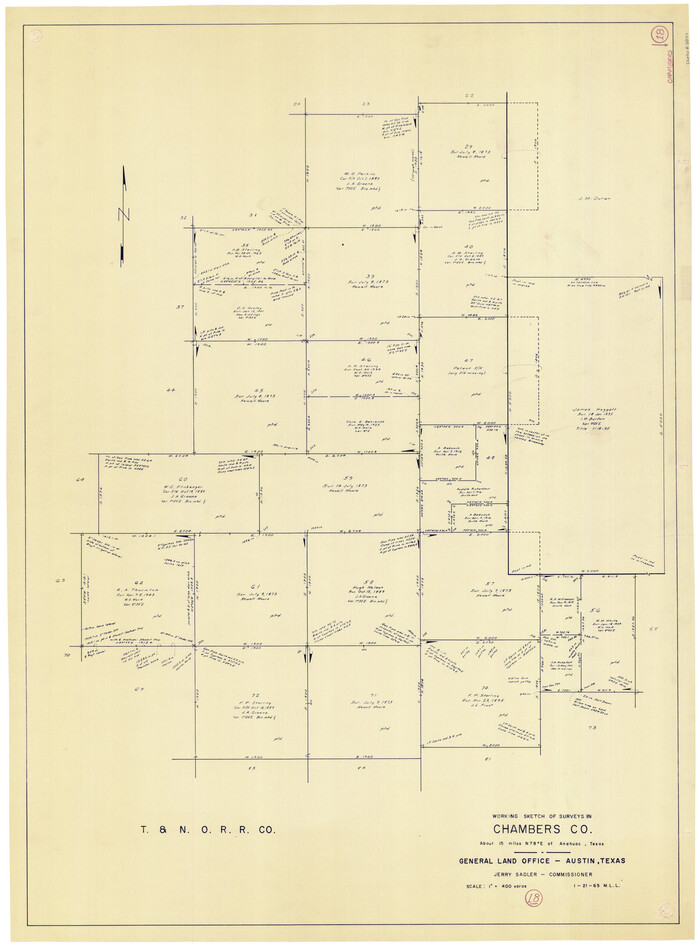 68001, Chambers County Working Sketch 18, General Map Collection
