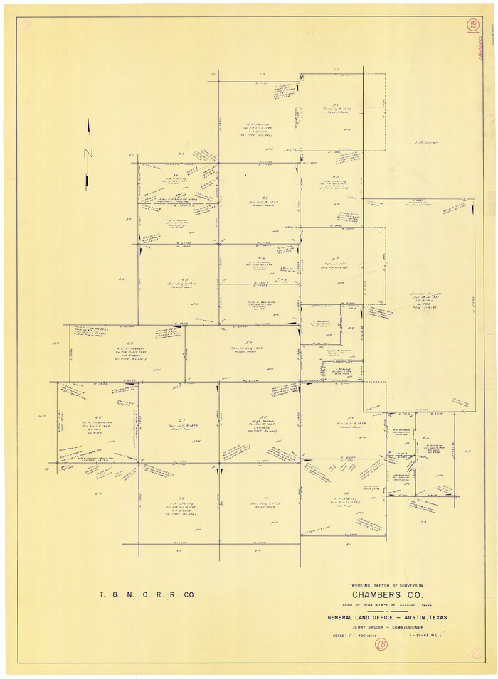 68001, Chambers County Working Sketch 18, General Map Collection