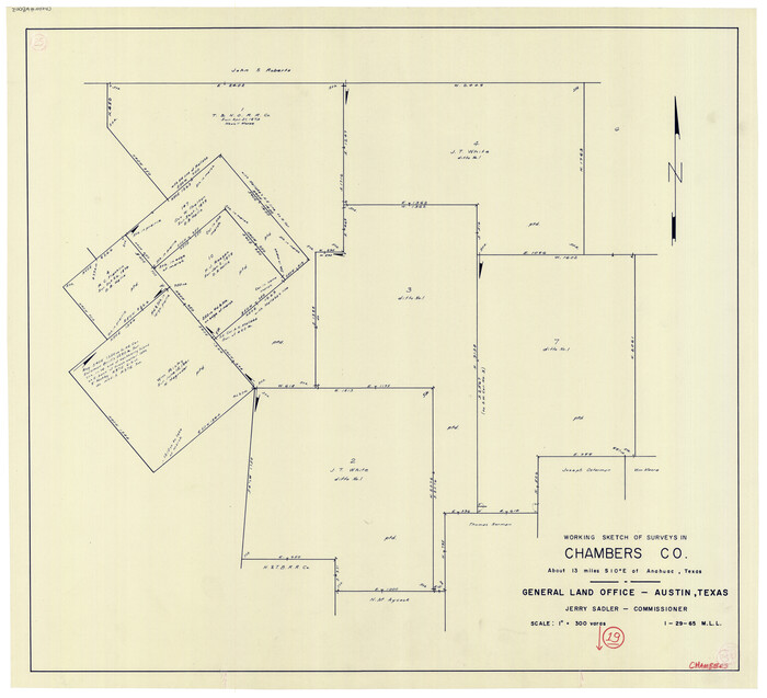 68002, Chambers County Working Sketch 19, General Map Collection
