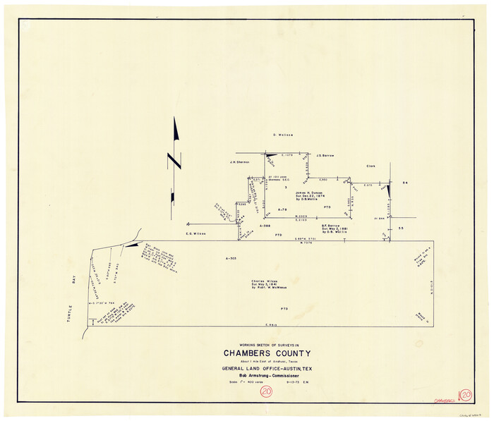 68003, Chambers County Working Sketch 20, General Map Collection
