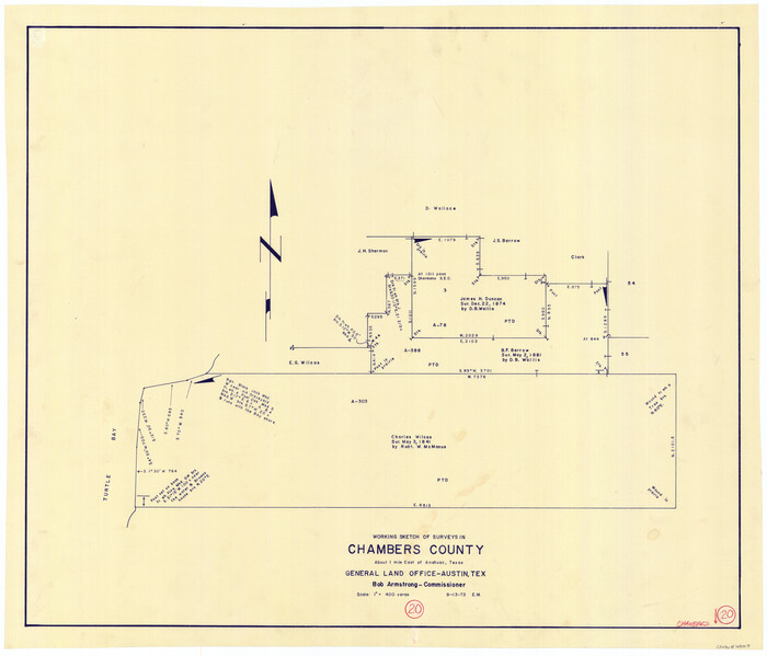 68003, Chambers County Working Sketch 20, General Map Collection