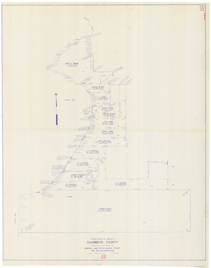 68004, Chambers County Working Sketch 21, General Map Collection