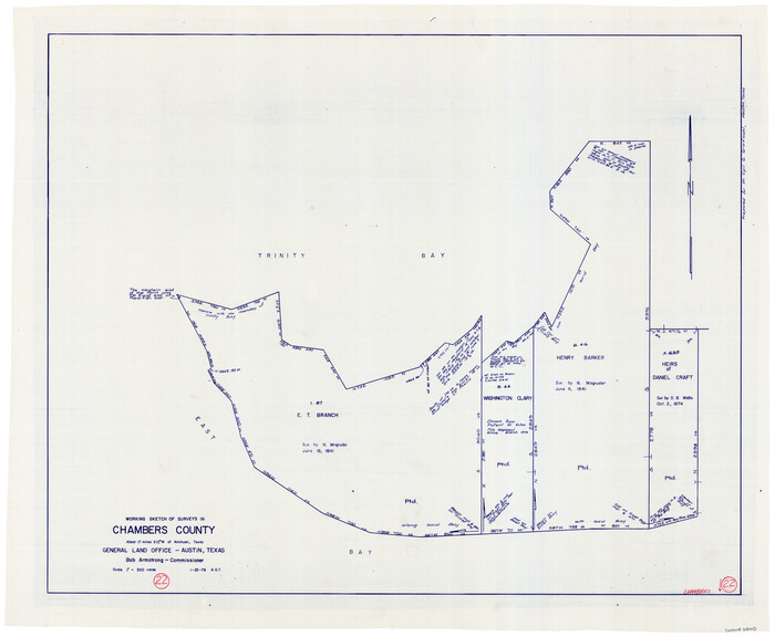 68005, Chambers County Working Sketch 22, General Map Collection
