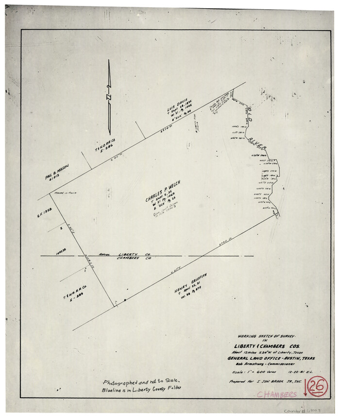 68009, Chambers County Working Sketch 26, General Map Collection
