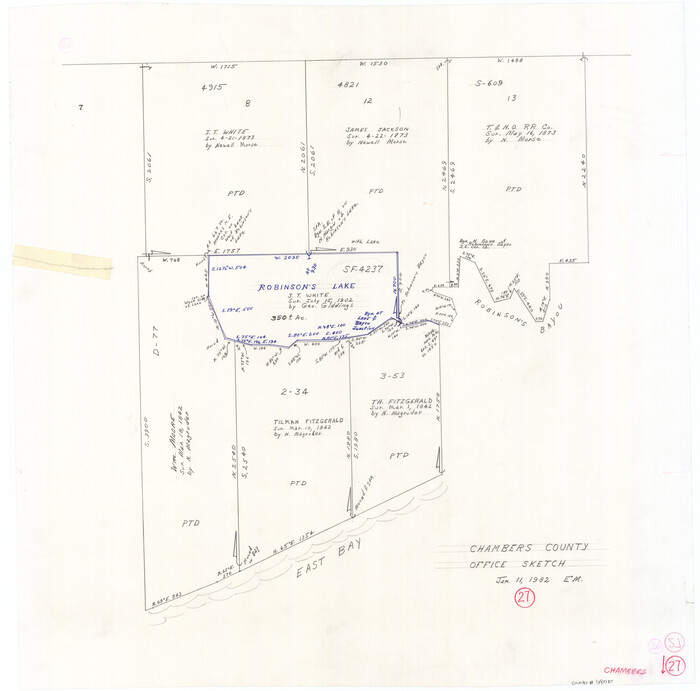 68010, Chambers County Working Sketch 27, General Map Collection