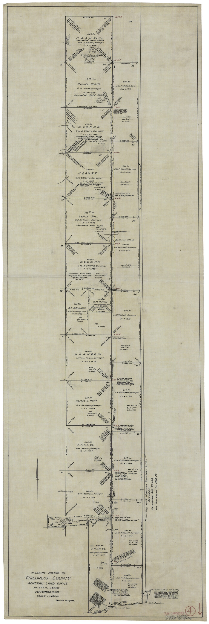 68020, Childress County Working Sketch 4, General Map Collection
