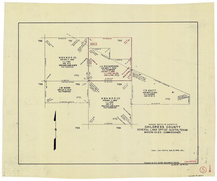 68021, Childress County Working Sketch 5, General Map Collection
