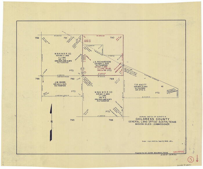 68021, Childress County Working Sketch 5, General Map Collection