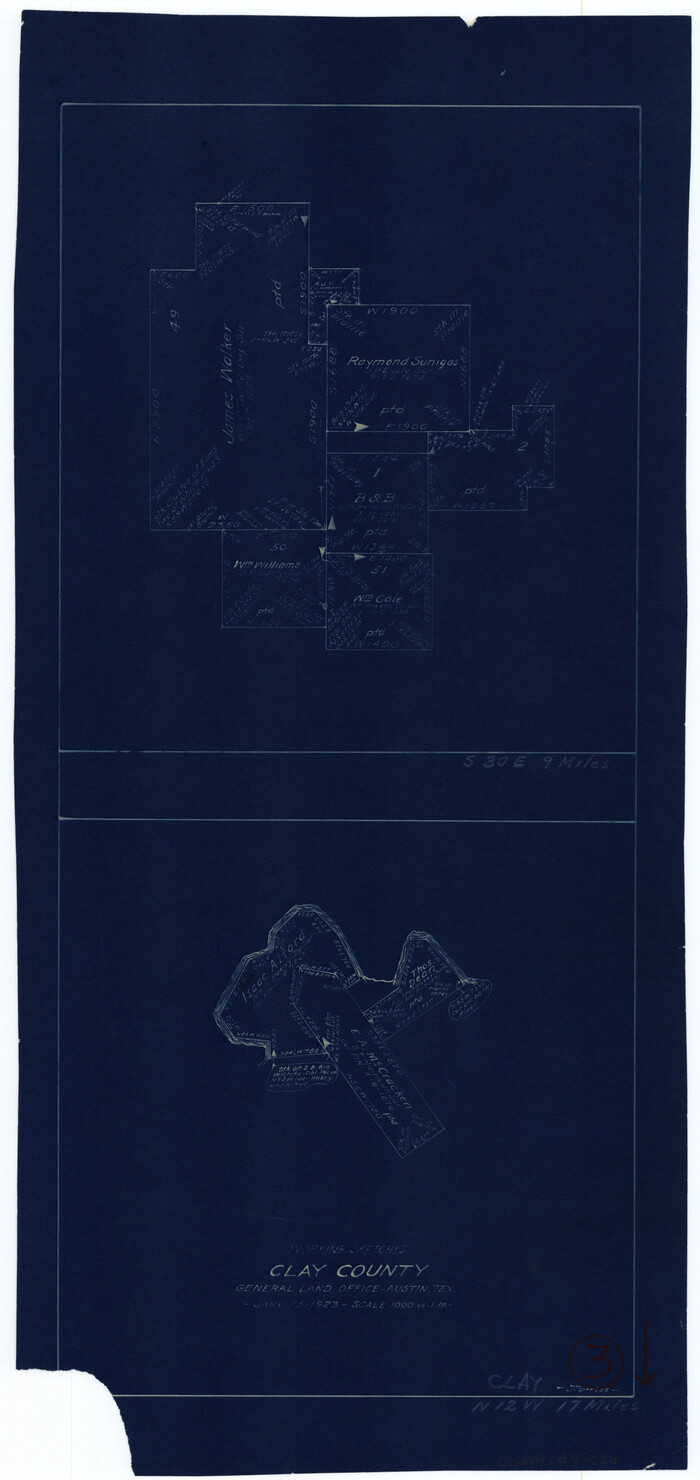 68026, Clay County Working Sketch 3, General Map Collection