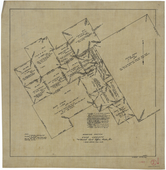 68039, Coke County Working Sketch 2, General Map Collection