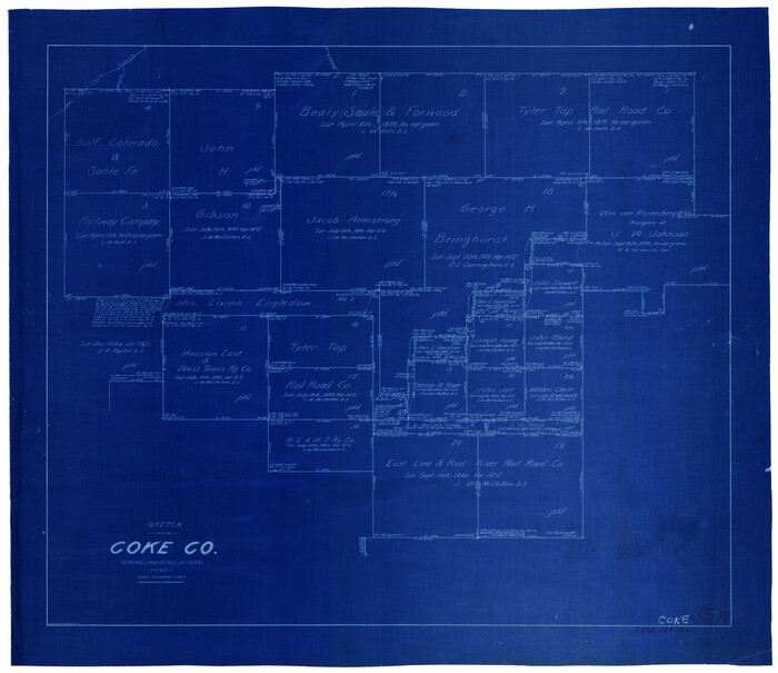 68042, Coke County Working Sketch 5, General Map Collection