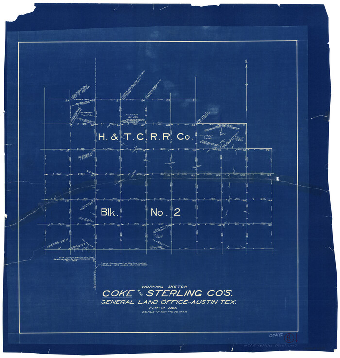 68045, Coke County Working Sketch 8, General Map Collection
