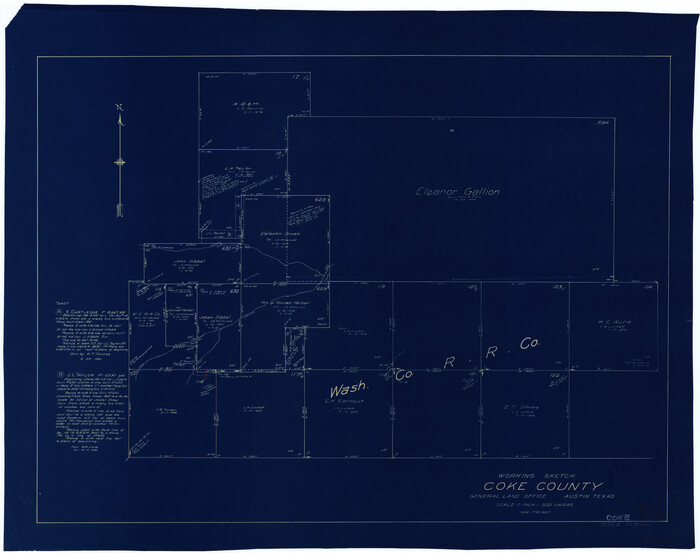 68046, Coke County Working Sketch 9, General Map Collection